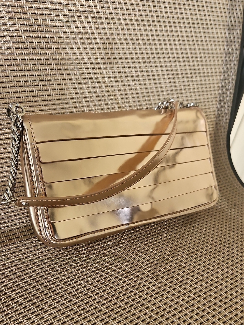 Gold Handbag, COLE HAAN HANDBAG, COLE HAAN CLUTCH,